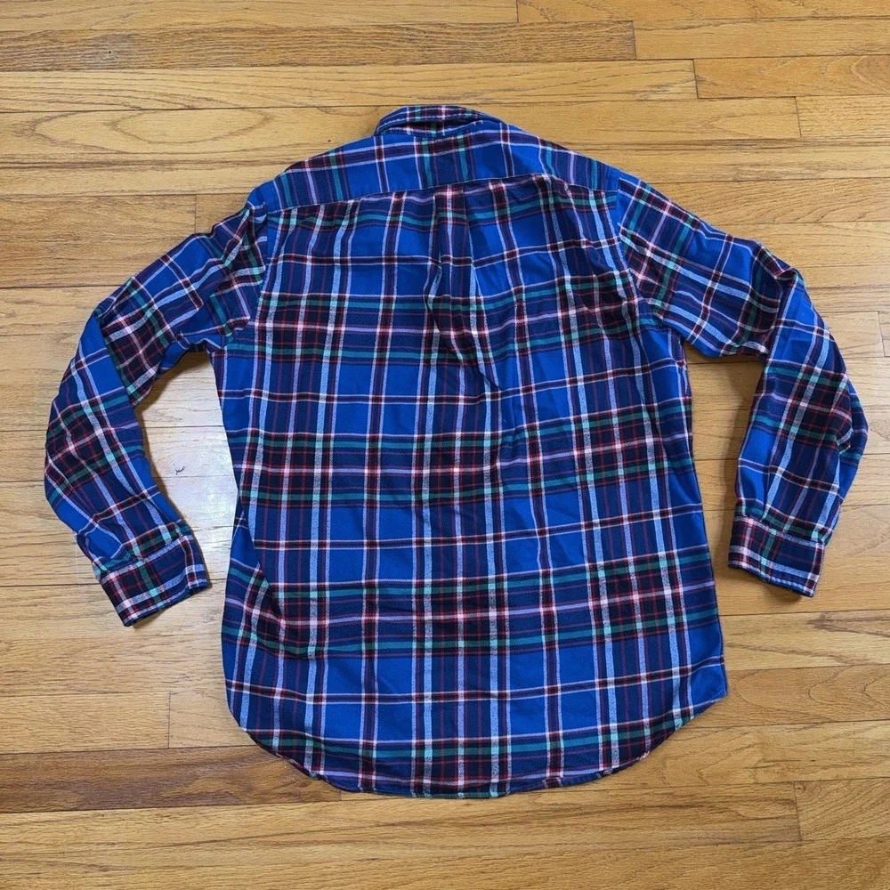 Ralph Lauren Classic Fit Performance Flannel Long Sleeve Plaid Shirt Mens M Polo